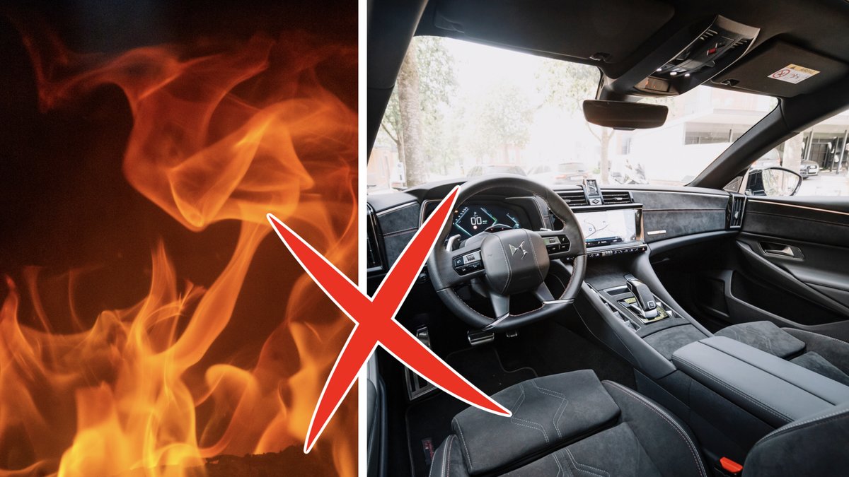 Handsprit i en varm bil utgör en brandrisk.